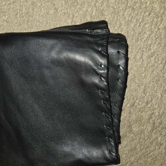 Cache Women's Dark Leather Flare Pants - Picture 9 of 9